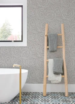 A-Street Prints Middleton Periwinkle Wallpaper - Sterling
