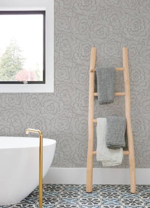 A-Street Prints Middleton Periwinkle Wallpaper - Sterling