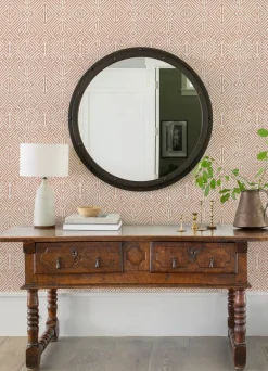 A-Street Prints Middleton Lyon Wallpaper - Coral