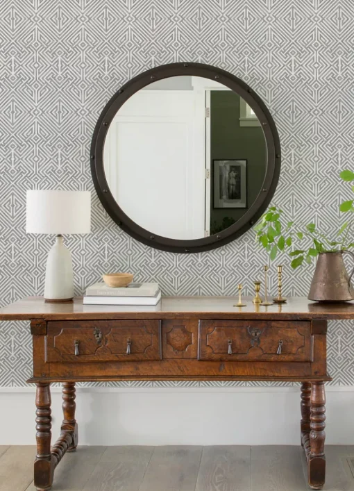 A-Street Prints Middleton Lyon Wallpaper - Grey