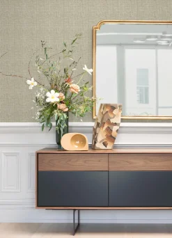 A-Street Prints Middleton Kantera Wallpaper - Chestnut