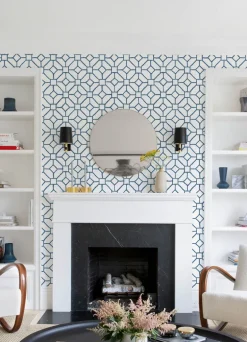 A-Street Prints Middleton Addis Wallpaper - Blue
