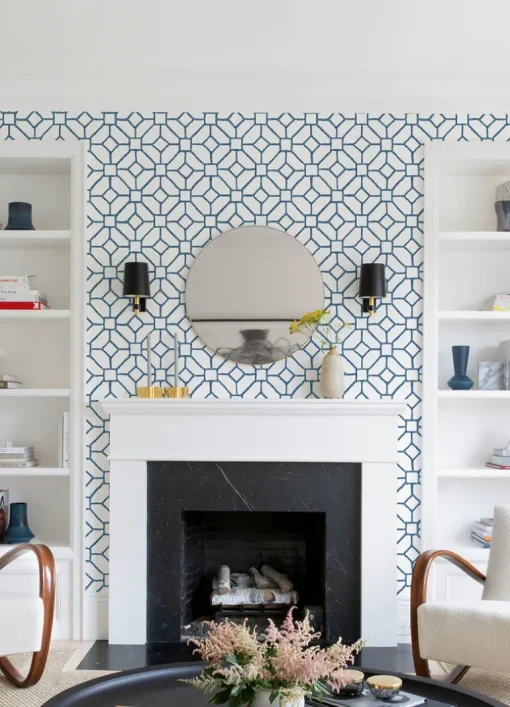 A-Street Prints Middleton Addis Wallpaper - Blue