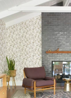 A-Street Prints Middleton Serena Wallpaper - Coffee