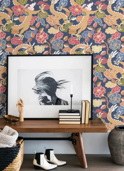 A-Street Prints Middleton Yanci Wallpaper - Orange