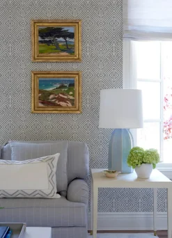 A-Street Prints Middleton Lyon Wallpaper - Grey