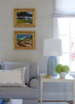 A-Street Prints Middleton Lyon Wallpaper - Silver