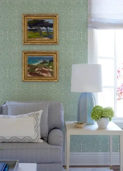 A-Street Prints Middleton Lyon Wallpaper - Green