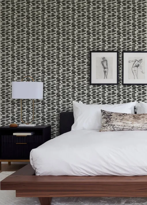 A-Street Prints Middleton Myrtle Wallpaper - Black