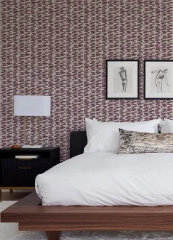 A-Street Prints Middleton Myrtle Wallpaper - Purple