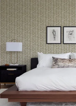 A-Street Prints Middleton Myrtle Wallpaper - Gold