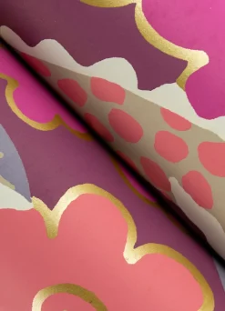 A-Street Prints Middleton Yanci Wallpaper - Plum