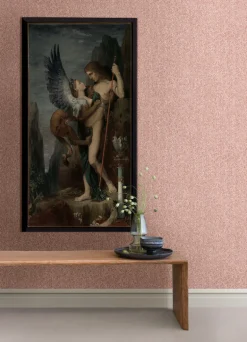 A-Street Prints Revival Ashbee Tweed Wallpaper - Burgundy