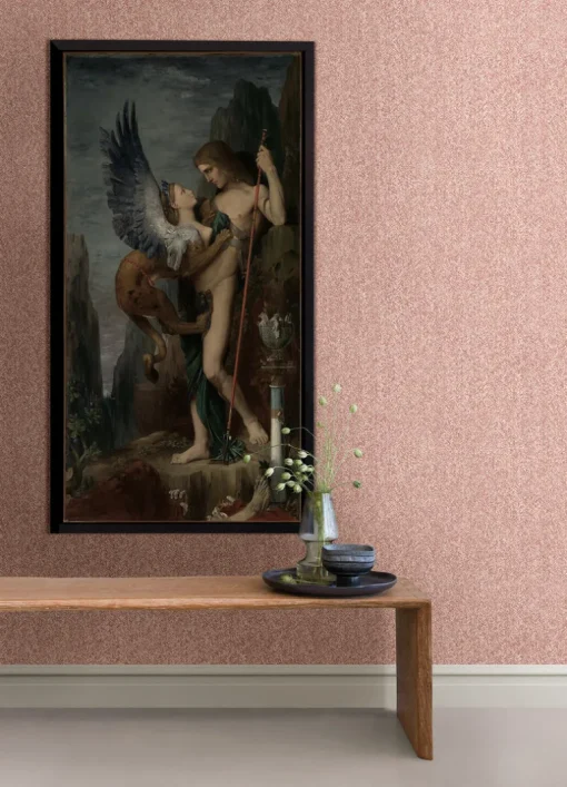 A-Street Prints Revival Ashbee Tweed Wallpaper - Burgundy
