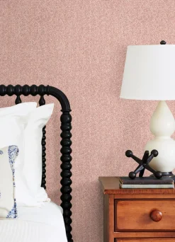 A-Street Prints Revival Ashbee Tweed Wallpaper - Burgundy