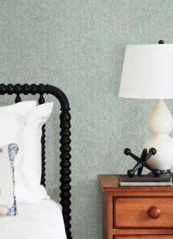 A-Street Prints Revival Ashbee Tweed Wallpaper - Green