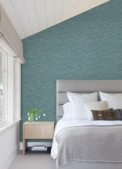 A-Street Prints Revival Benson Wallpaper - Dark Blue