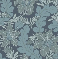 A-Street Prints Revival Butterfield Floral Wallpaper - Blue