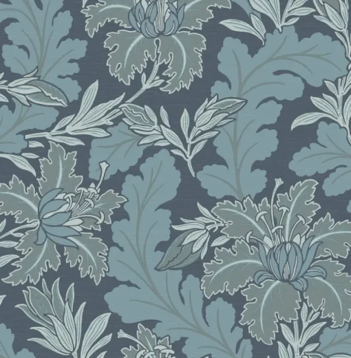 A-Street Prints Revival Butterfield Floral Wallpaper - Blue