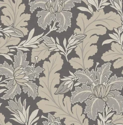 A-Street Prints Revival Butterfield Floral Wallpaper - Grey