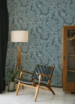 A-Street Prints Revival Butterfield Floral Wallpaper - Blue
