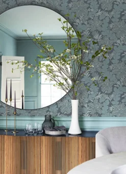 A-Street Prints Revival Butterfield Floral Wallpaper - Blue