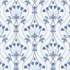A-Street Prints Revival Dard Tulip Ogee Wallpaper - Blue
