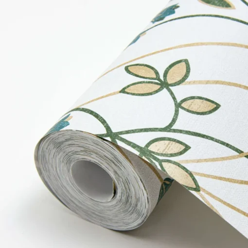 A-Street Prints Revival Dard Tulip Ogee Wallpaper - Teal