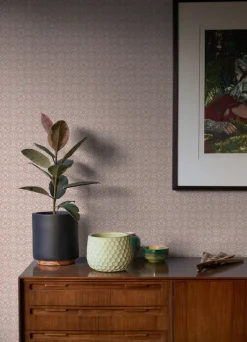 A-Street Prints Revival Larsson Ogee Wallpaper - Pink
