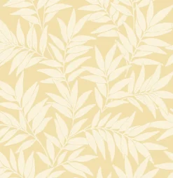A-Street Prints Revival Morris Leaf Wallpaper - Yellow