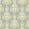 A-Street Prints Revival Mucha Ogee Wallpaper - Teal