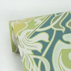 A-Street Prints Revival Mucha Ogee Wallpaper - Teal