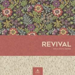 A-Street Prints Revival Mucha Ogee Wallpaper - Teal