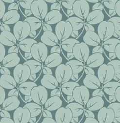 A-Street Prints Revival Robert Clover Wallpaper - Aqua