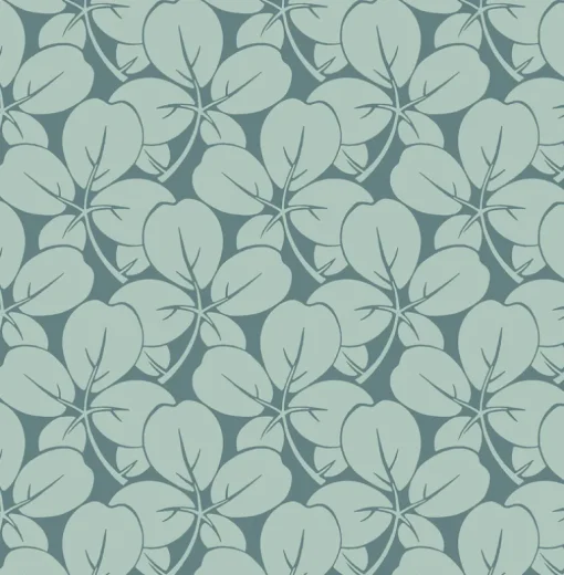 A-Street Prints Revival Robert Clover Wallpaper - Aqua
