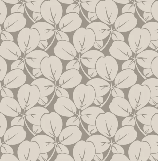 A-Street Prints Revival Robert Clover Wallpaper - Grey