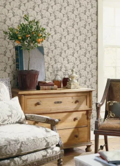 A-Street Prints Revival Robert Clover Wallpaper - Grey