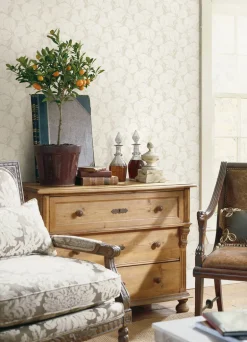 A-Street Prints Revival Robert Clover Wallpaper - Off White