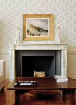 A-Street Prints Revival Robert Clover Wallpaper - Light Grey