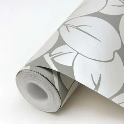A-Street Prints Revival Robert Clover Wallpaper - Grey