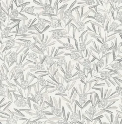 A-Street Prints Revival Zulma Wallpaper - Grey
