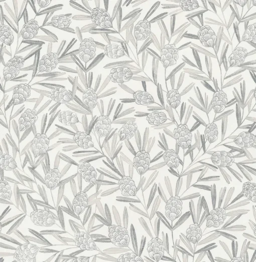 A-Street Prints Revival Zulma Wallpaper - Grey