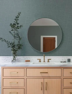 A-Street Prints Solace Alcott Dotted Wallpaper - Slate