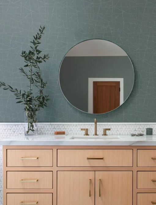 A-Street Prints Solace Alcott Dotted Wallpaper - Slate