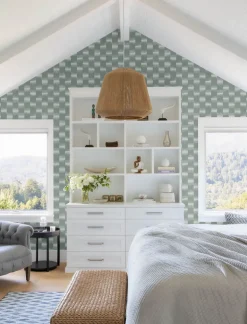 A-Street Prints Solace Baldwin Stripe Wallpaper - Teal