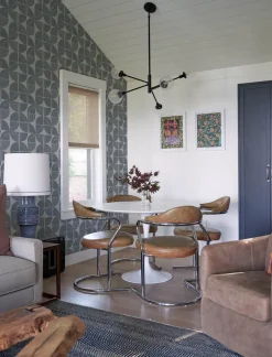 A-Street Prints Solace Baxter Mosaic Wallpaper - Denim