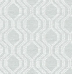 A-Street Prints Solace Burton Ogee Wallpaper - Pewter