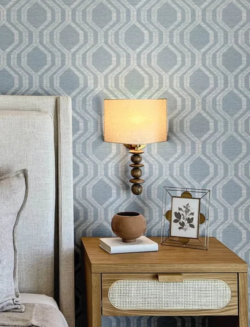 A-Street Prints Solace Burton Ogee Wallpaper - Pewter
