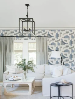 A-Street Prints Solace Fulton Wallpaper - Blue