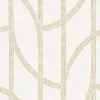 A-Street Prints Solace Harlow Contours Wallpaper - Gold